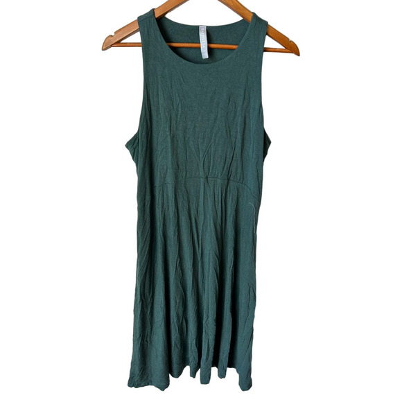 Athleta Santorini Thera Mini Dress Fit & Flare Sleeveless Green‎ Size LT - Picture 4 of 6